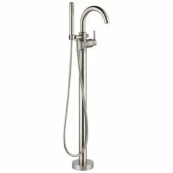 Best deal 😍 Delta Faucet Trinsic® Single Lever Handle Floor Mount Filler in Brilliance Stainless Trim Only ❤️