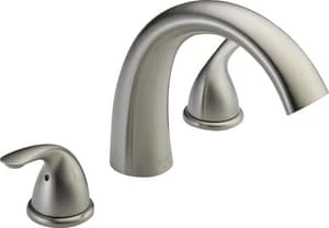 Deals 🌟 Delta Faucet Classic Two Handle Roman Tub Faucet in Brilliance Stainless Trim Only 😀
