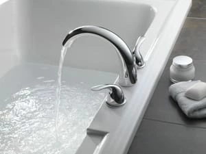 Deals 🌟 Delta Faucet Classic Two Handle Roman Tub Faucet in Brilliance Stainless Trim Only 😀 - Image 3