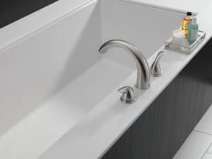 Deals 🌟 Delta Faucet Classic Two Handle Roman Tub Faucet in Brilliance Stainless Trim Only 😀 - Image 4