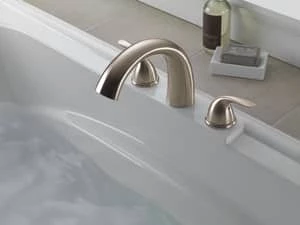 Deals 🌟 Delta Faucet Classic Two Handle Roman Tub Faucet in Brilliance Stainless Trim Only 😀 - Image 5