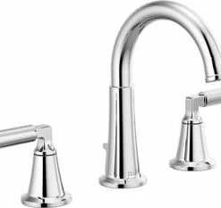 Best deal 😀 Delta Faucet Bowery™ Two Handle Widespread Bathroom Sink Faucet with Metal Pop-Up Drain in Chrome 🔔