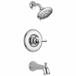Discount 🔥 Delta Faucet Linden™ Single Handle Multi Function Bathtub & Shower Faucet in Chrome (Trim Only) 🧨