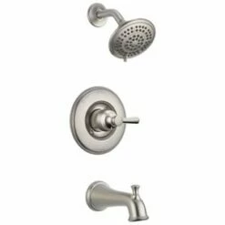 Cheap 😍 Delta Faucet Linden™ Single Handle Multi Function Bathtub & Shower Faucet in Brilliance® Stainless (Trim Only) 🔥