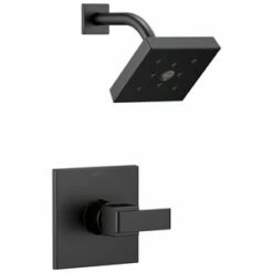 Outlet ⭐ Delta Faucet Ara® Single Handle Single Function Shower Faucet in Matte Black (Trim Only) ⌛